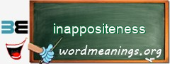 WordMeaning blackboard for inappositeness